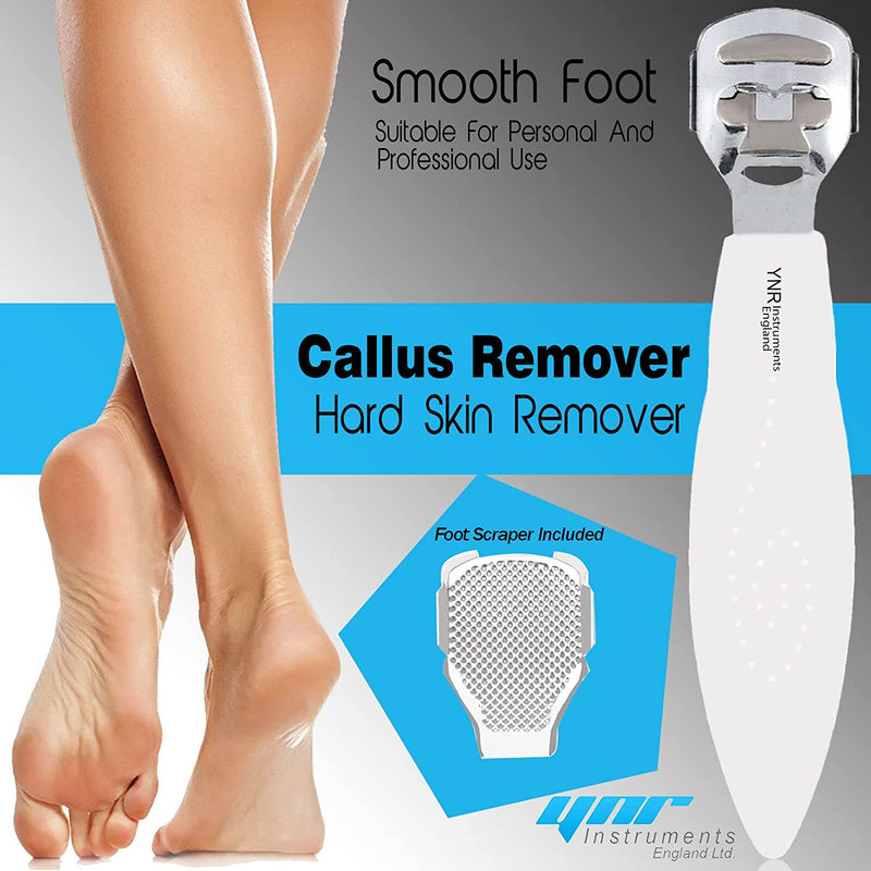 YNR Callus Corn Hard Dead Skin Remover Cutter Shaver Pedicure Foot Tool +  10 Blades (Solingen Germany Model)