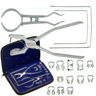 Dental Rubber Dam Kit Ainsworth Brewer Winged Rubber Dam Clamps Forceps Frame CE