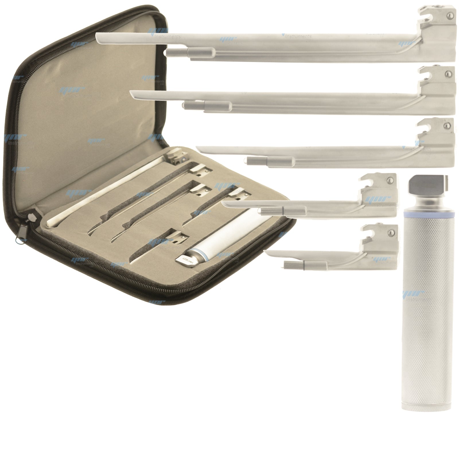YNR Miller Laryngoscope 5 Blades Medical Diagnostic Examination Conven ...